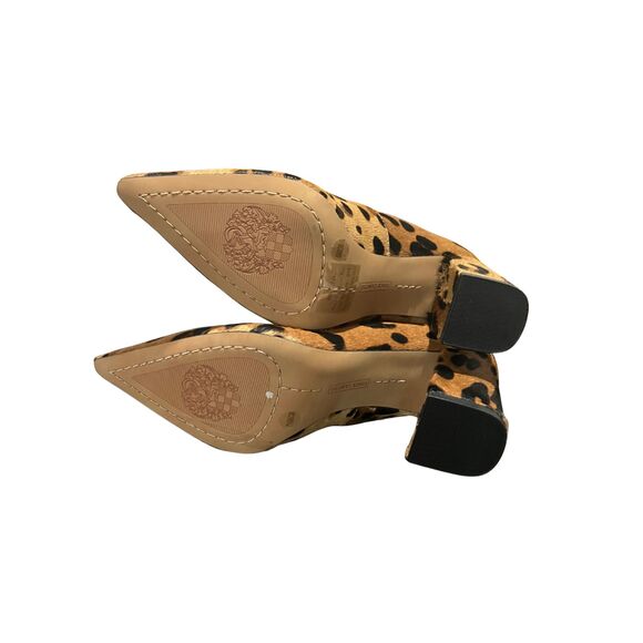 Vince Camuto Leopard Print Block Heel Pumps Size 6M - Picture 6 of 9